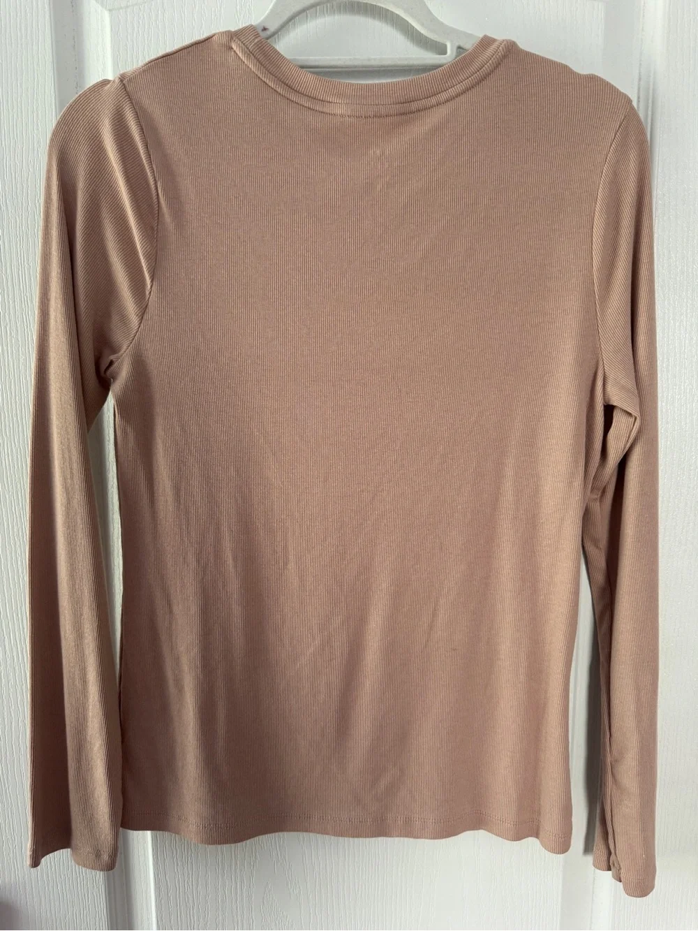 a new day Long-Sleeve Crew Neck Top in Taupe